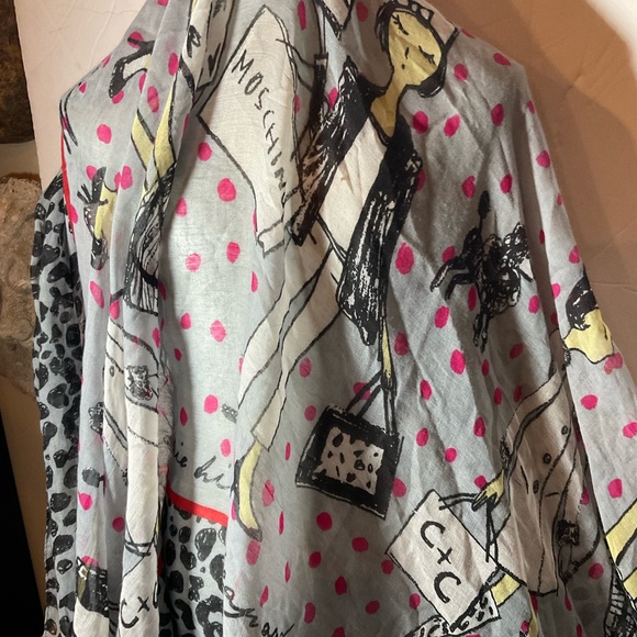 “MOSCHINO THEME” SCARF Shopping and Animal Print Large Size. - Picture 7 of 11
